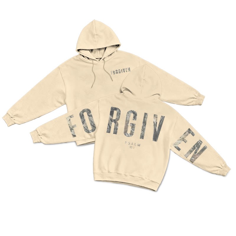 Forgiven Dead Leaves Camouflage Print Hoodie - Apricot - US16-18(2XL) - image 4