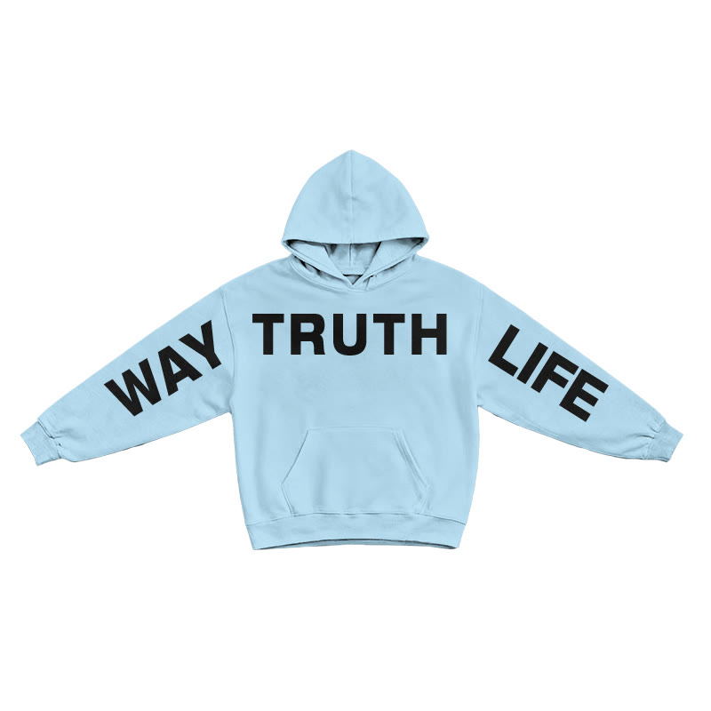Jesus Is The Way The Truth The Life Creative Print Hoodie - Blue - US16-18(2XL) - image 7