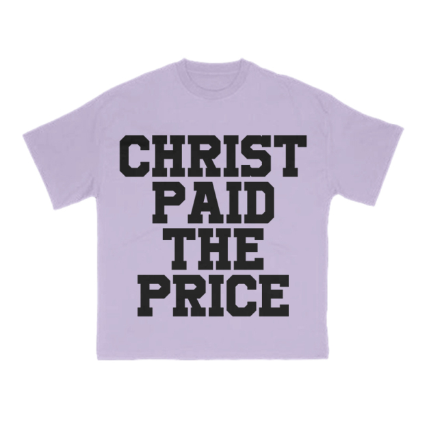 Christ Paid The Price Print T-shirt - Purple - US16-18(2XL) - image 9
