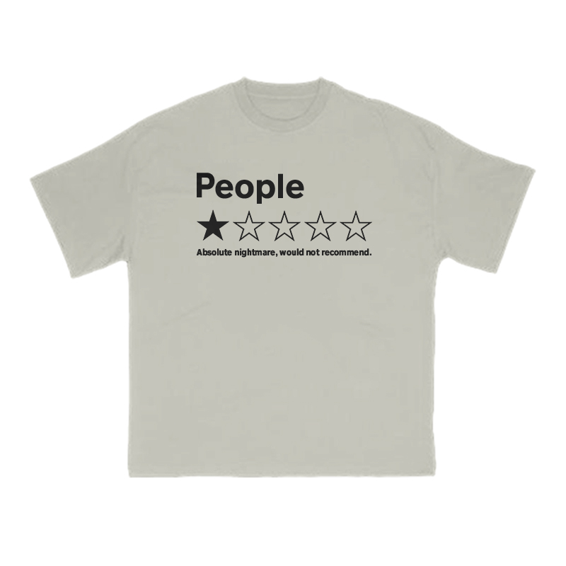 1-Star Bad Review People Meme Print T-shirt - Warm Grey - US16-18(2XL) - image 4