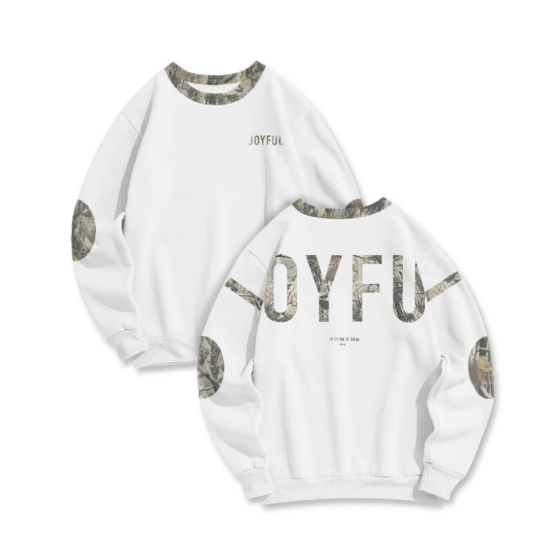 Joyful Romans 12:12 Dead Leaves Camouflage Print Sweatshirt - White - 6XL - image 4