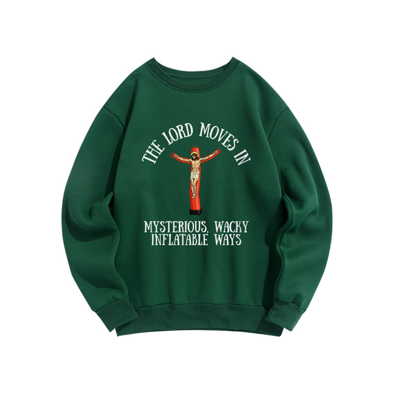 The Lord Moves In Mysterious Print Sweatshirt - Dark Green - US16-18(2XL) - image 8