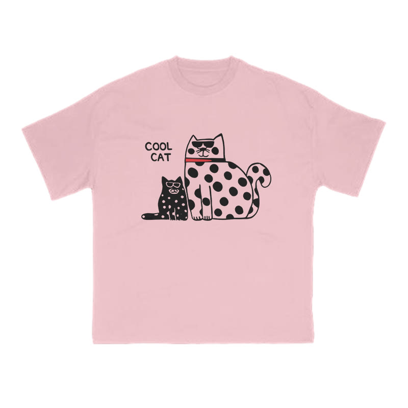 Cool Cat Print T-shirt - Pink - US16-18(2XL) - image 8