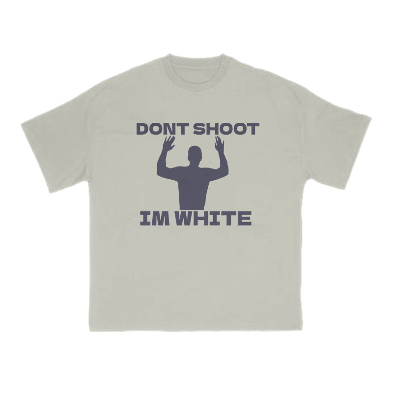 Dont Shoot Im White Print T-shirt - Warm Grey - US16-18(2XL) - image 4