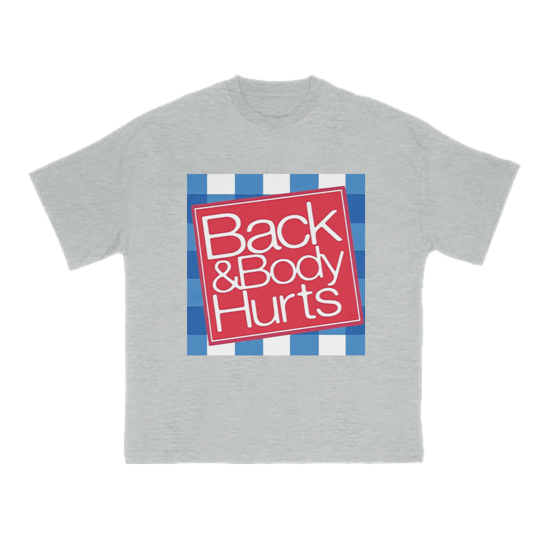 Back & Body Hurts Print T-shirt - Grey - US16-18(2XL) - image 3