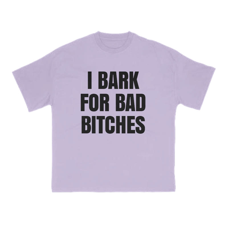 I Bark For Bad Bitches Print T-shirt - Purple - US16-18(2XL) - image 10