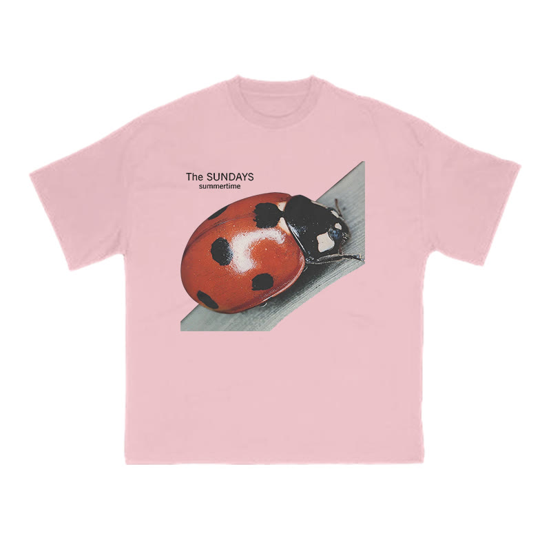Ladybug Funny Print T-shirt - Pink - US16-18(2XL) - image 10