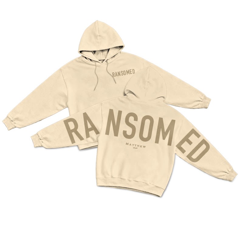 Ransomed Matthew 20:28 Print Hoodie - Apricot - US16-18(2XL) - image 15