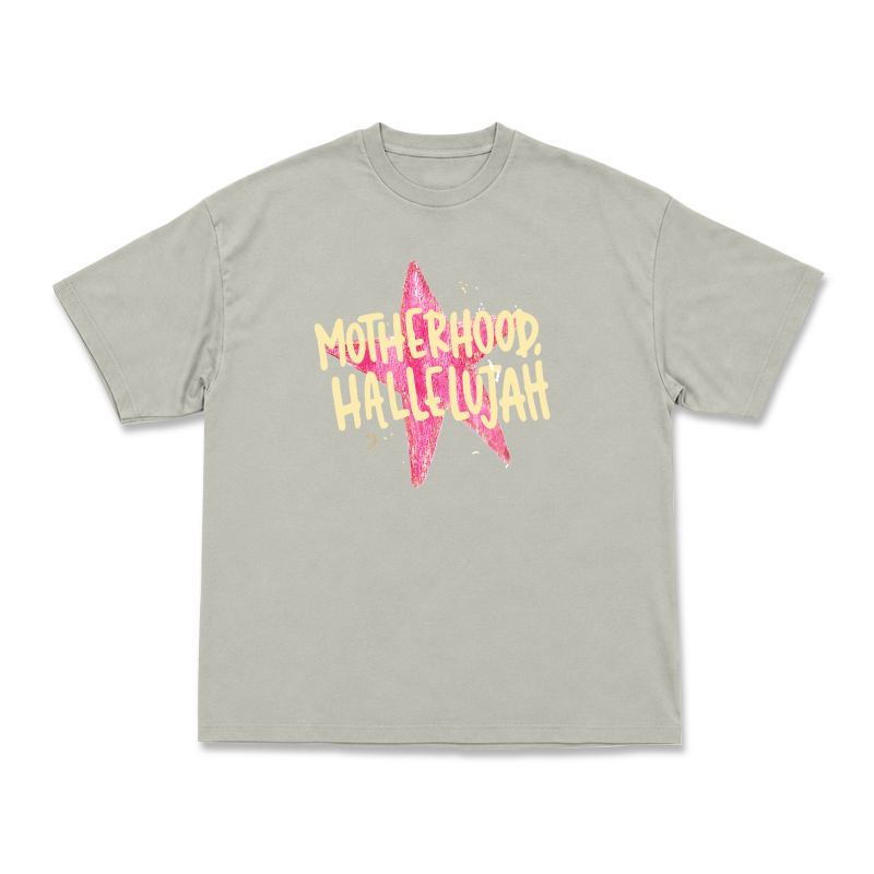 Vintage MOTHERHOOD HALLELUJAH Star Graphic Print T-Shirt - Warm Grey - US16-18(2XL) - image 3
