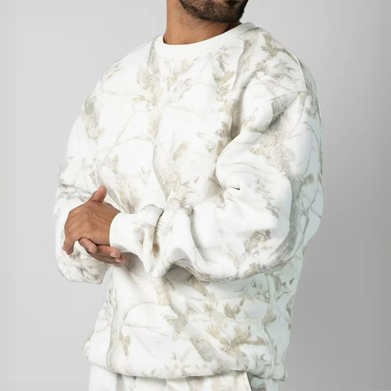 Dead Leaves Camouflage Print Causal Sweatshirt - image 5