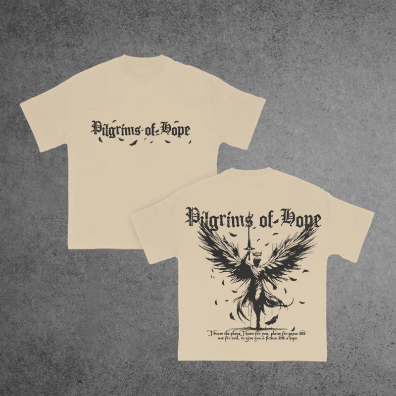 Unisex 100% Cotton Pilgrims Of Hope Print T-shirt
