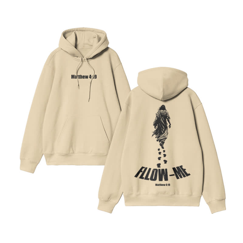 Unisex Fllow The Jesus Matthew 4:19 Print hoodie - Apricot - US16-18(2XL) - image 4