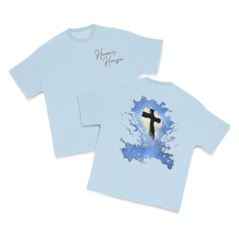 Heaven's Horizon Print T-shirt - Light Blue - US16-18(2XL) - image 12