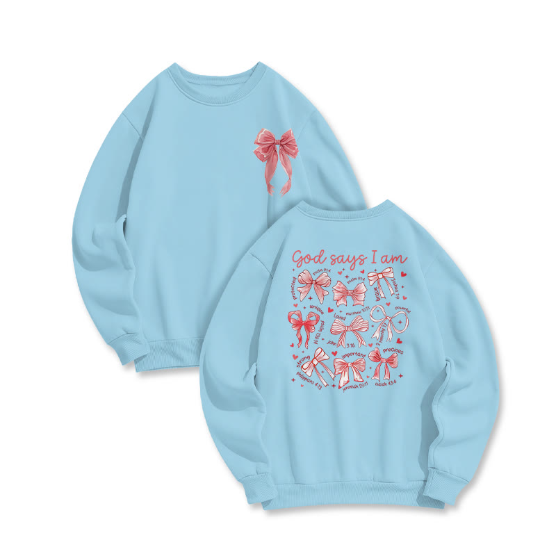 God Says I Am Unique Valentine's Day Print Sweatshirt - Blue - US16-18(2XL) - image 8