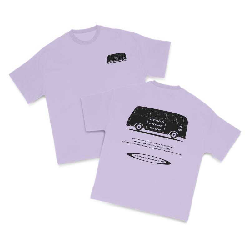 Jesus Freak Club Bus Print T-shirt - Purple - US16-18(2XL) - image 11
