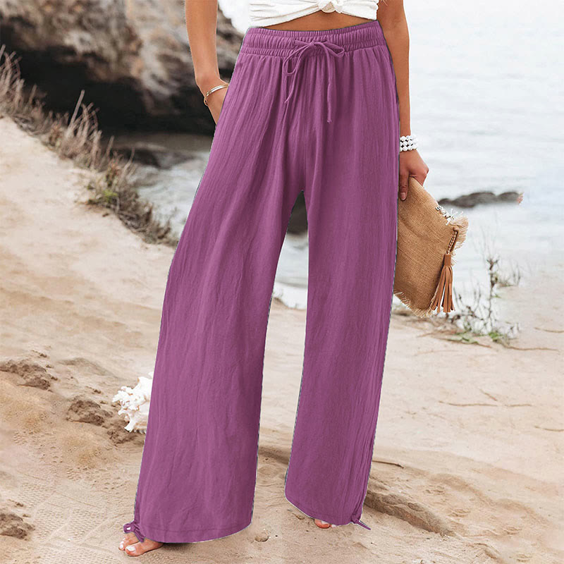 Casual drawstring trousers - Purple - 5XL - image 10