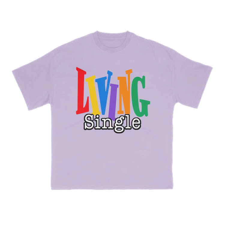 Living Single Rainbow Print T-shirt - Purple - US16-18(2XL) - image 11