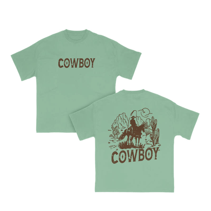 Unisex 100% Cotton COWBOY Print T-shirt