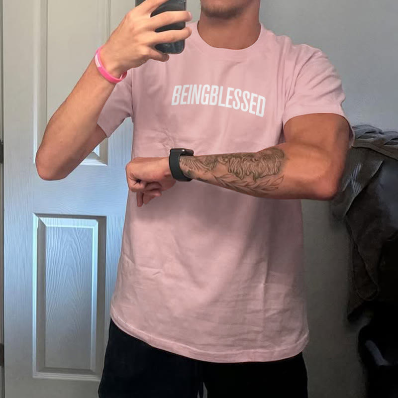 Unisex 100% Cotton Thy Shall Fear God Print T-shirt - Pink - US16-18(2XL) - image 4