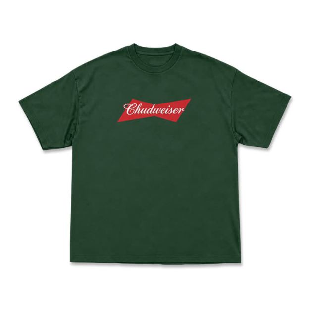 Casual Chudweiser Graphic Print T-shirt - Green - US16-18(2XL) - image 8