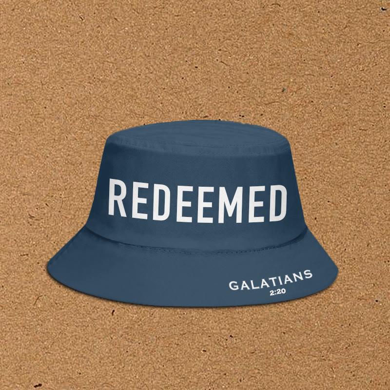 Redeemed Galatians 2:20 Print Bucket Hat - Blue - XL(62cm) - image 4