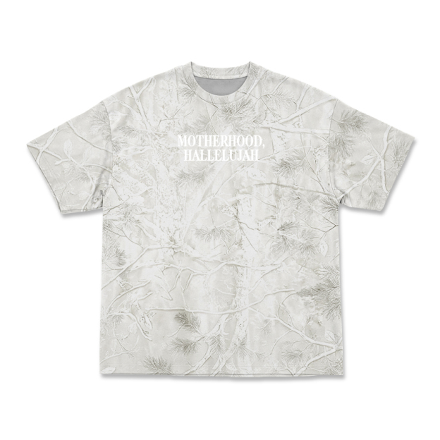 Vintage Camo MOTHERHOOD HALLELUJAH Print T-Shirt - Ivory Camo - 3XL - image 6