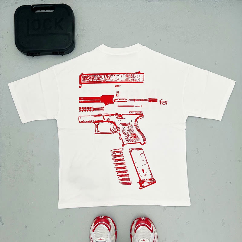 In Glock We Trust Print T-shirt 