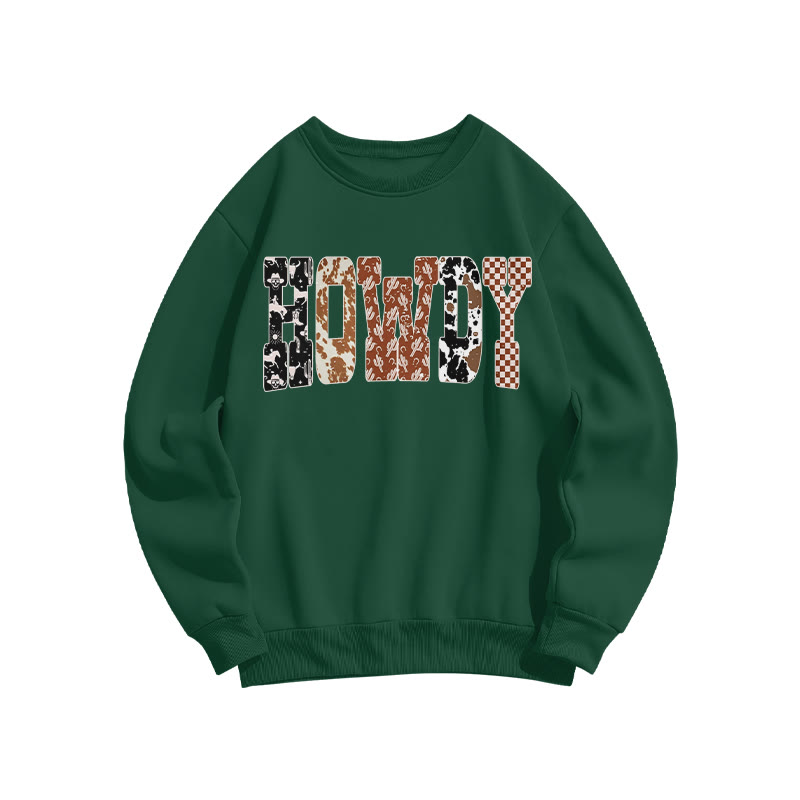 Howdy Western Style Print Sweatshirt - Dark Green - US16-18(2XL) - image 6