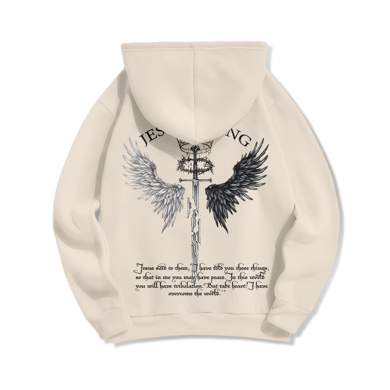 JESUS IS KING Print Half Zip Hoodie - image 6