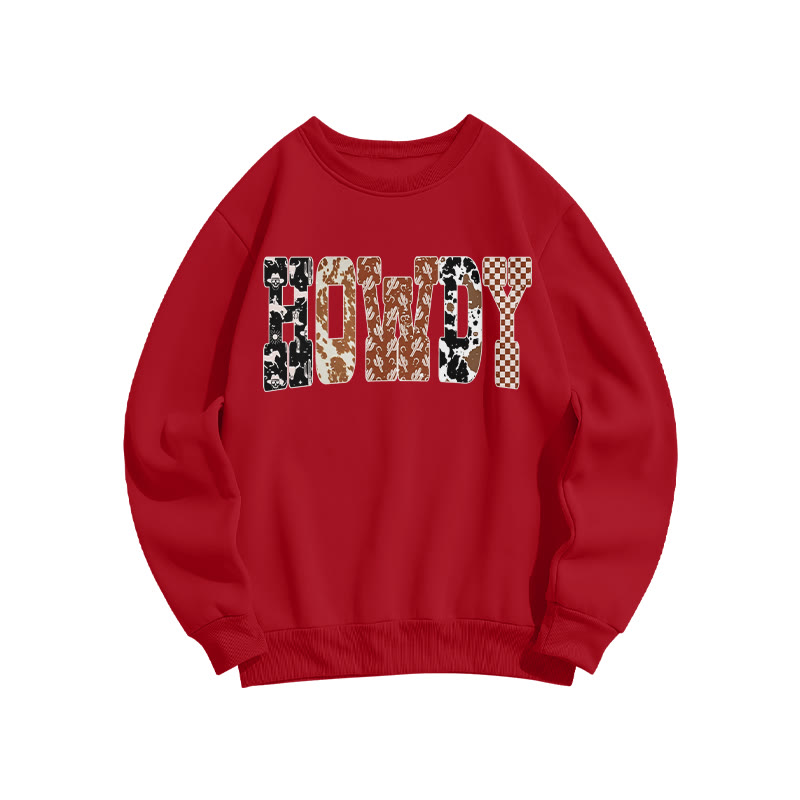 Howdy Western Style Print Sweatshirt - Red - US16-18(2XL) - image 8