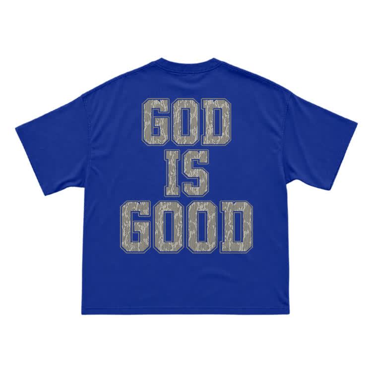 Classic God Is Good Back Graphic T-Shirt - Blue - US16-18(2XL) - image 14