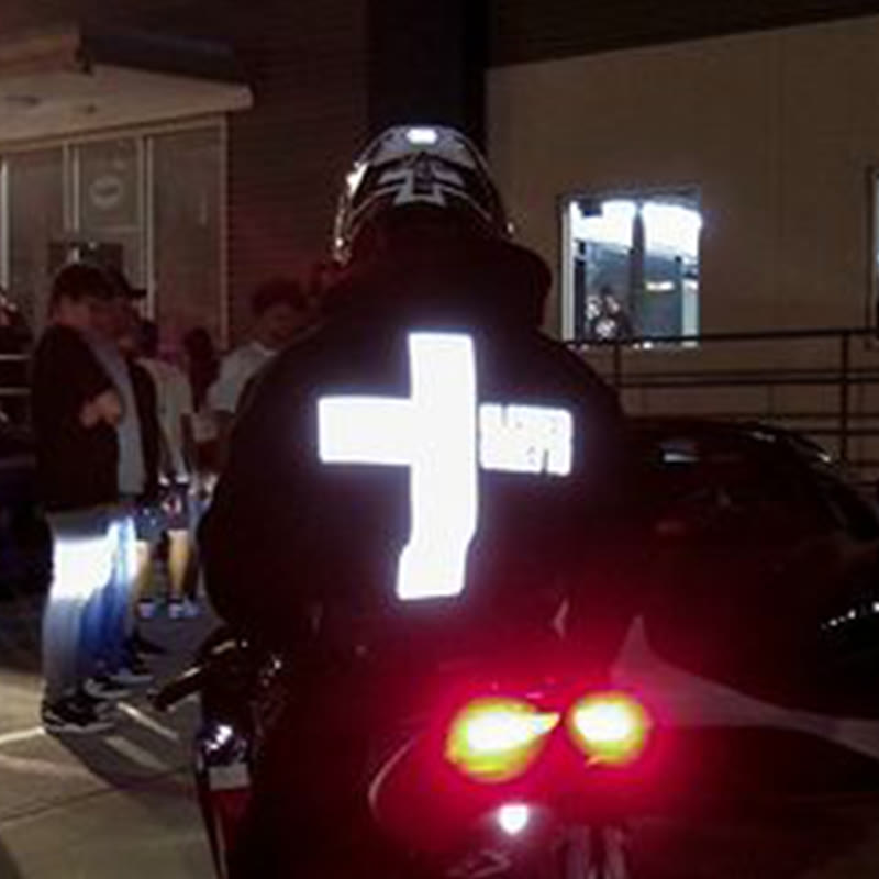 Reflective Blessed Cross Print Hoodie