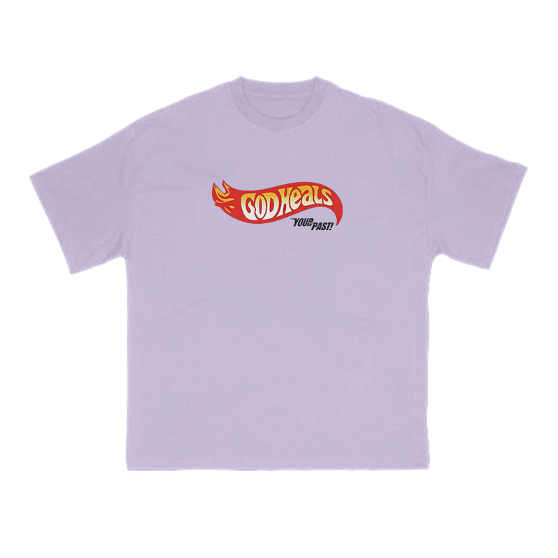 God Heals Your Past Print T-shirt - Purple - US16-18(2XL) - image 9