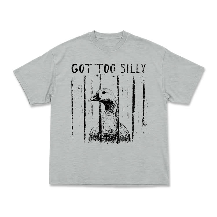 Street Distressed Goose Graphic T-Shirt - Grey - US16-18(2XL) - image 6