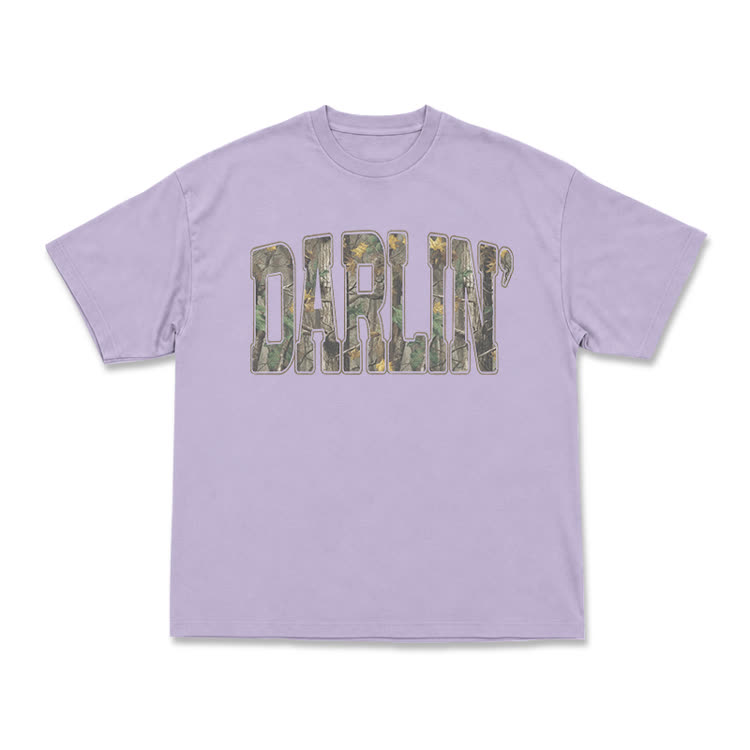 Casual DARLIN' Camo Graphic T-Shirt - Purple - US16-18(2XL) - image 4