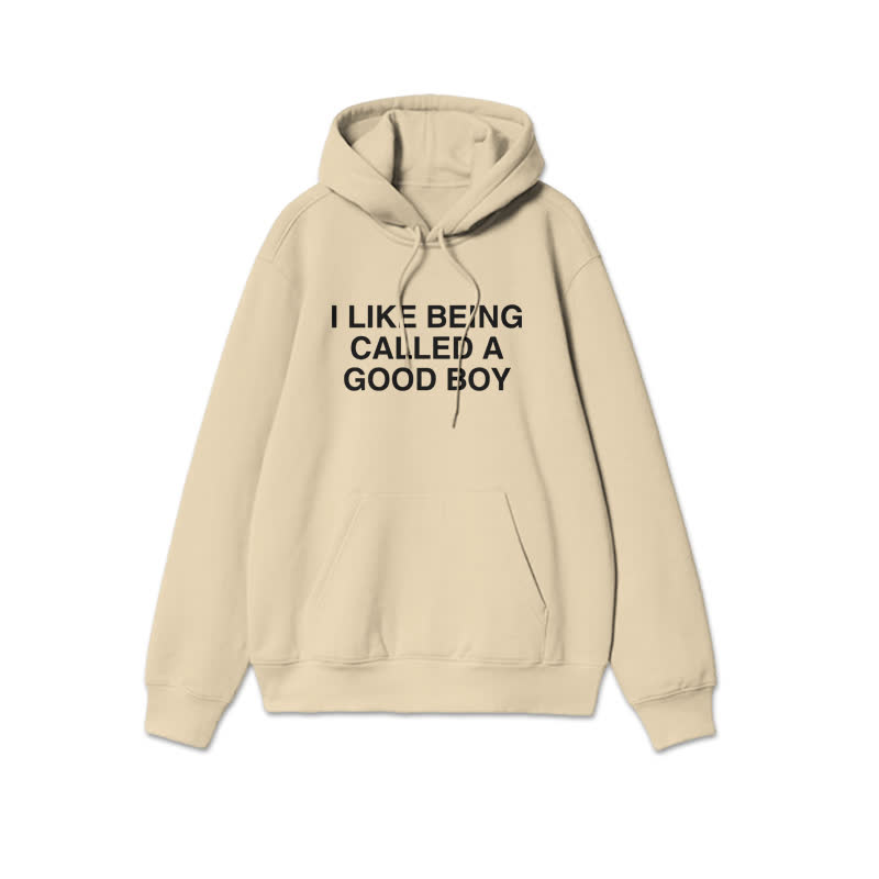 Unisex "I Like Being Called a Good Boy" print hoodie - Apricot - 2XL - image 4