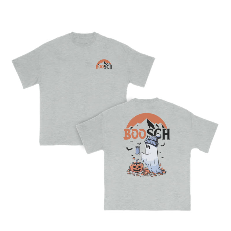 Unisex Funny Boosch Pumpkin Halloween Print T-shirt - Grey - US16-18(2XL) - image 5