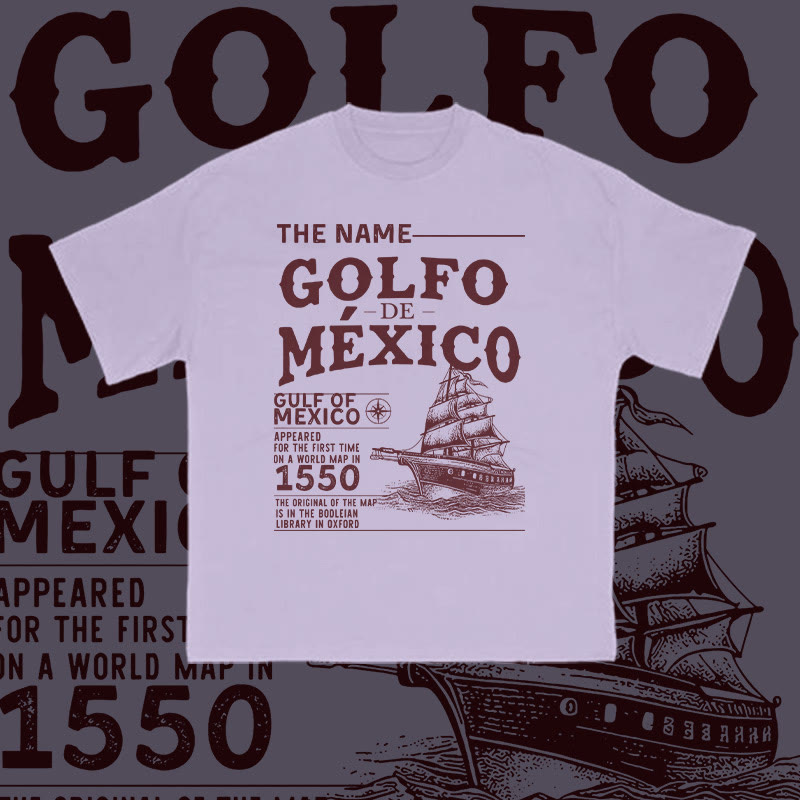 Unisex 100% Cotton Gulf Of Mexico Print T-shirt