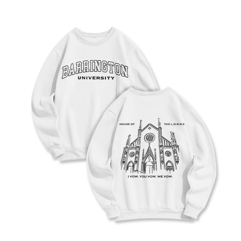 Unisex 100% Cotton House Of The Lord Print Sweatshirt - White - US16-18(2XL) - image 3