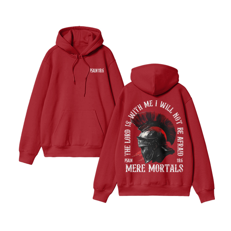 Unisex The Lord Is With Me I Will Not Afraid Christian Print Hoodie - Red - US16-18(2XL) - image 9