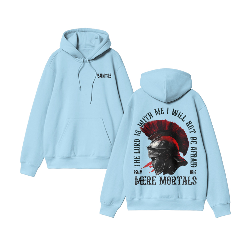 Unisex The Lord Is With Me I Will Not Afraid Christian Print Hoodie - Blue - US16-18(2XL) - image 8