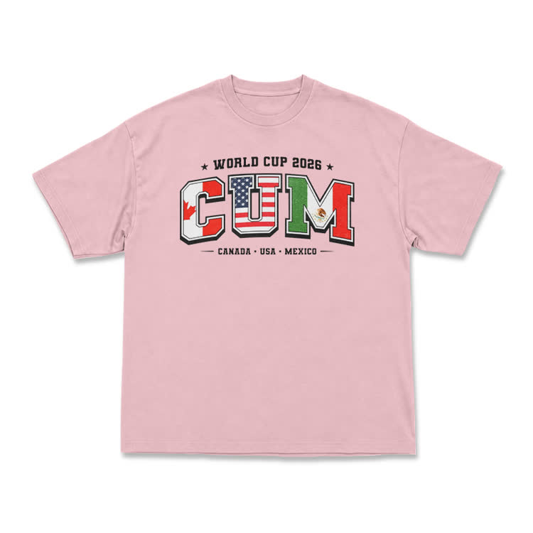 World Cup 2026 Host Nations Flag Graphic T-Shirt - Pink - US16-18(2XL) - image 5