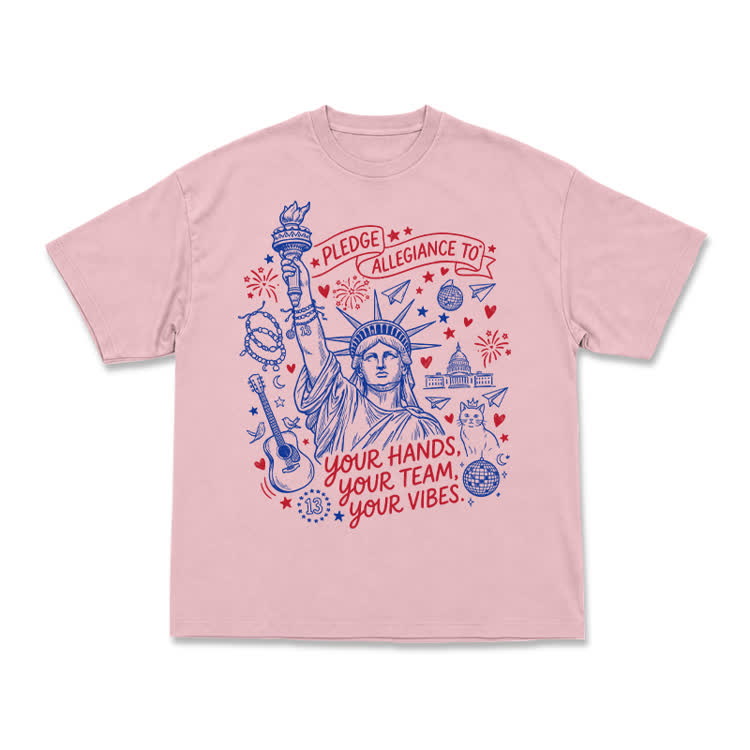 Retro Americana Statue Of Liberty T-shirt - Pink - US16-18(2XL) - image 14