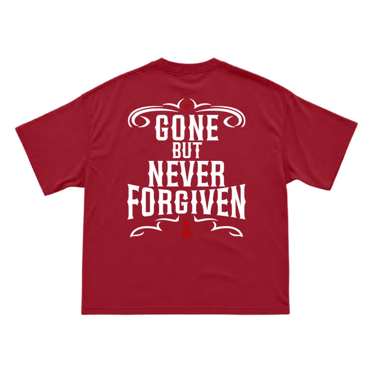 Vintage Street Gone But Never Forgiven Back Graphic T-Shirt - Red - US16-18(2XL) - image 15