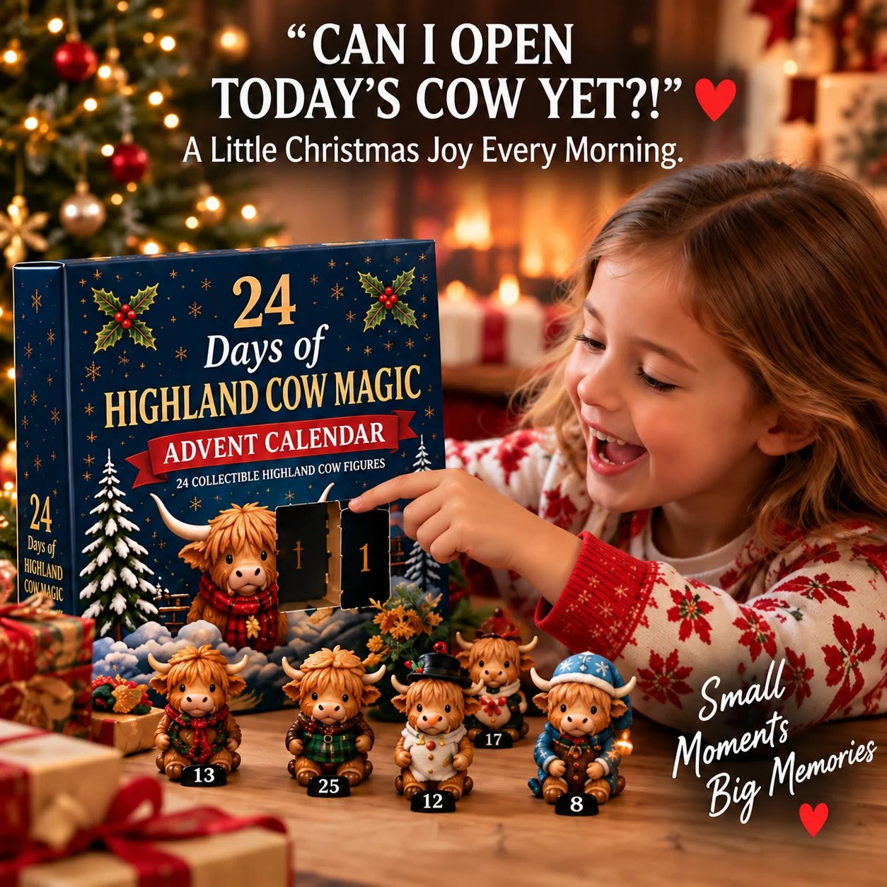 24-Day Highland Cow Advent Calendar | Collectible Christmas Countdown toy Box - image 8