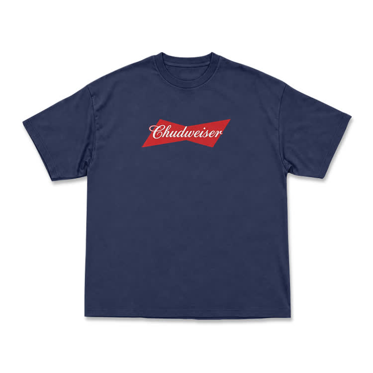 Casual Chudweiser Graphic Print T-shirt - Navy Blue - US16-18(2XL) - image 12