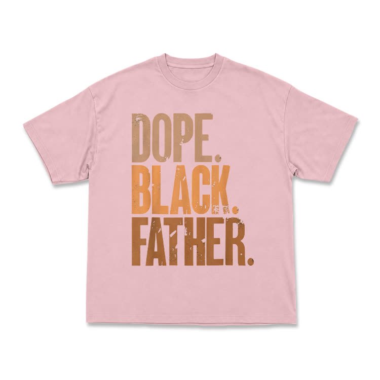 Vintage Dope Black Father Graphic Print T-shirt - Pink - US16-18(2XL) - image 12