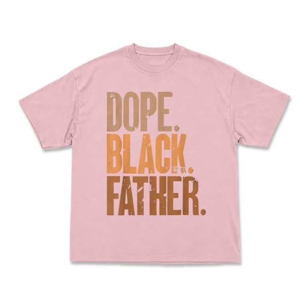 Vintage Dope Black Father Graphic Print T-shirt - Pink - US16-18(2XL) - image 12