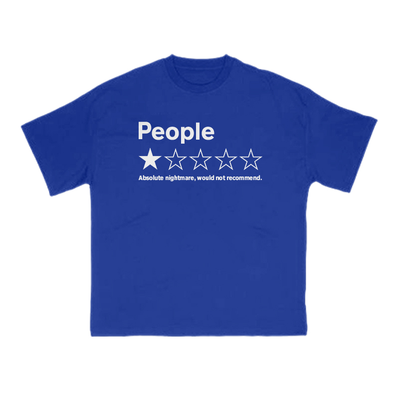 1-Star Bad Review People Meme Print T-shirt - Blue - US16-18(2XL) - image 12