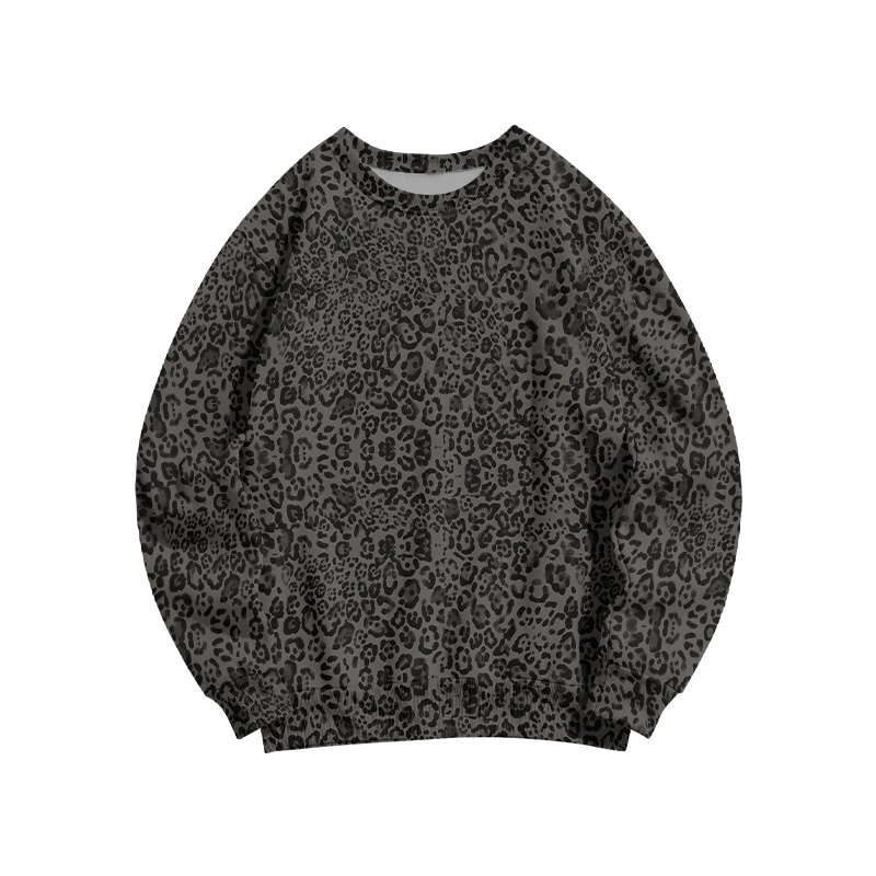 Street Leopard Graphic Print Sweatshirt - Black - 3XL - image 4